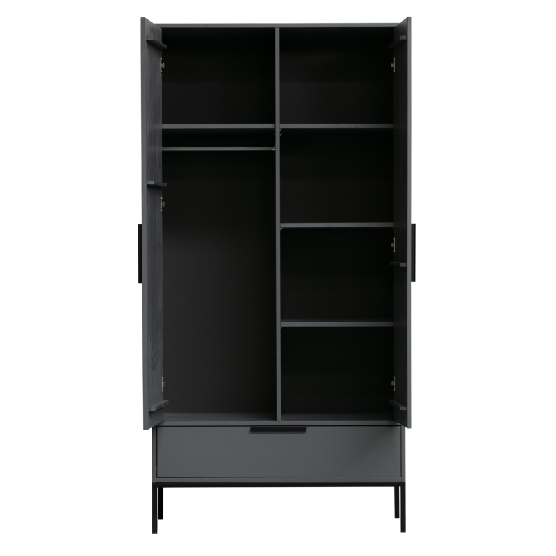 Armoire moderne 180x100cm en bois massif FSC MADAM