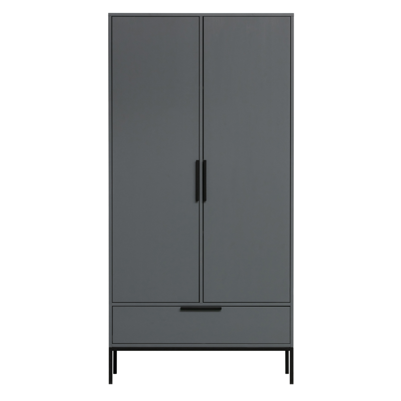 Armoire moderne 180x100cm en bois massif FSC MADAM