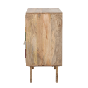 Buffet bas ethnique en bois à motifs en tissu OSAKA