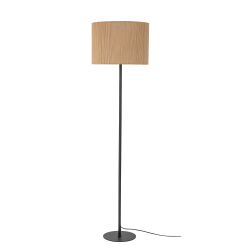 Lampadaire moderne en bambou et métal noir ARICA
