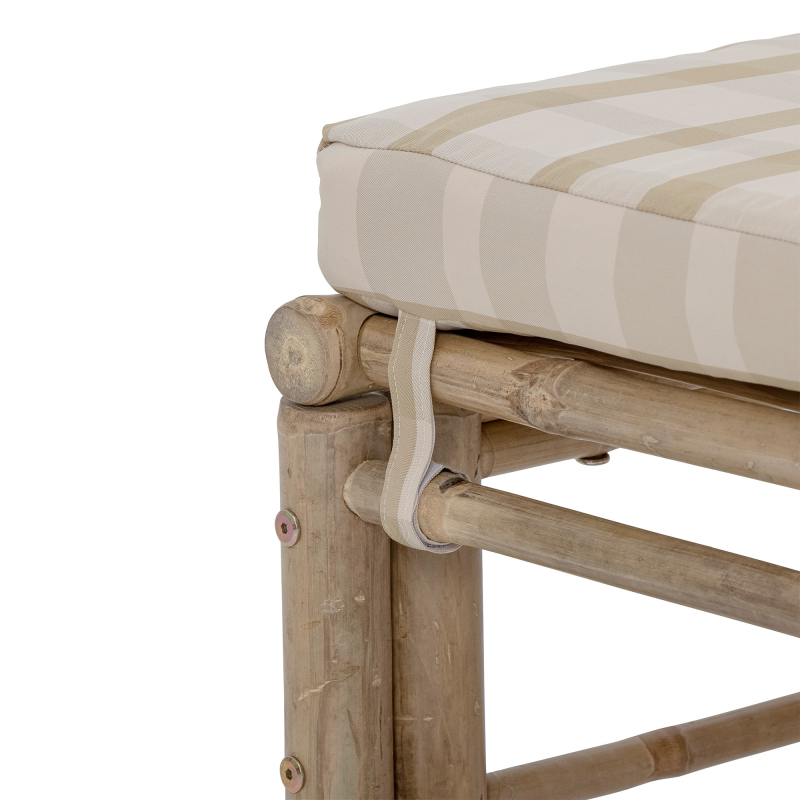 Fauteuil extérieur en bambou naturel avec coussin VIENNE