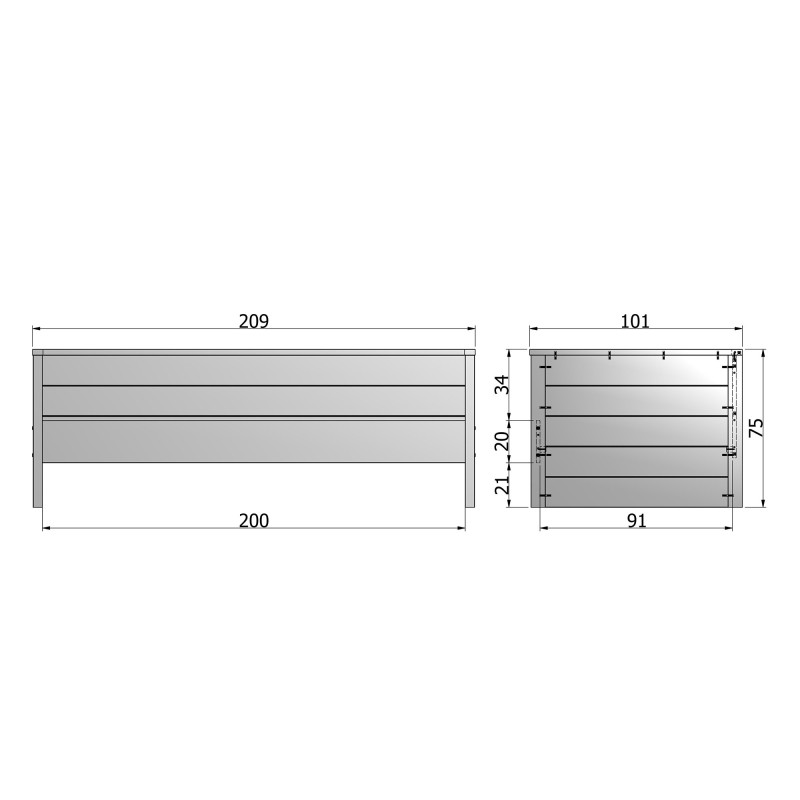 Lit enfant en bois blanc FSC JADE