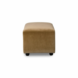 Repose-pieds rectangulaire en velours moutarde KOOL