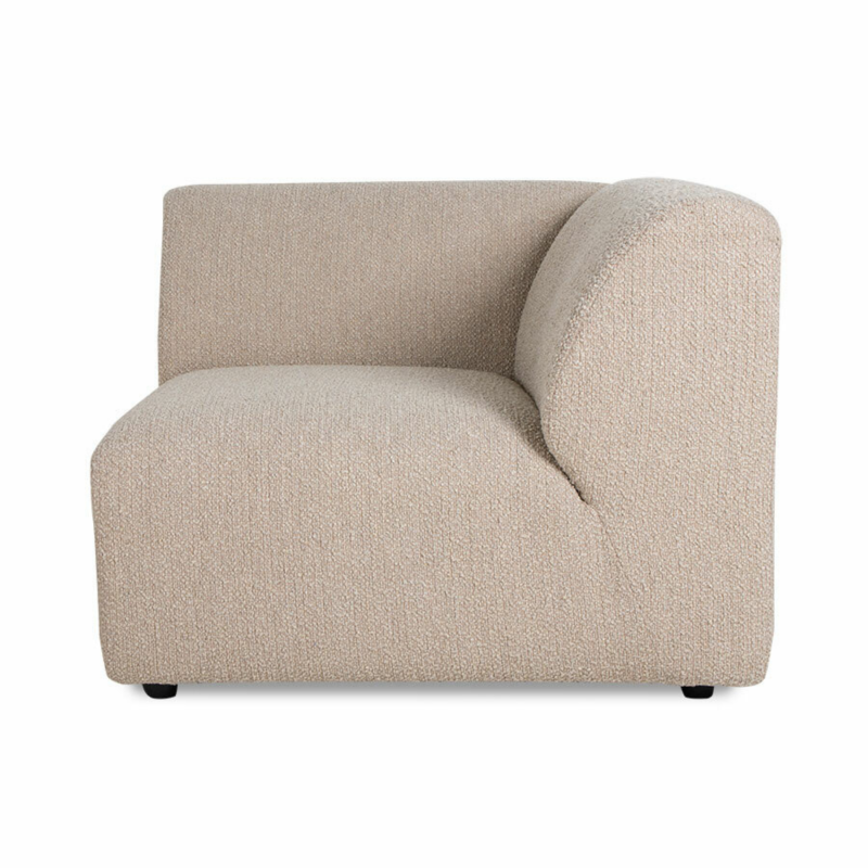 Angle de canapé gauche en tissu 