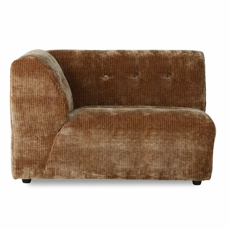Angle de canapé gauche en tissu 