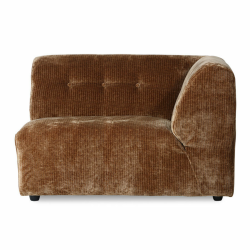 Canapé modulable velours marron section angle droit GRISOUILLE