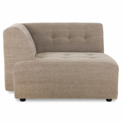 Canapé modulable en tissu beige section angle gauche GRISOUILLE