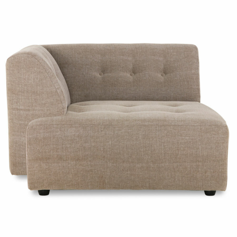 Angle de canapé gauche en tissu 