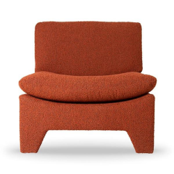 Fauteuil rétro lounge orange 