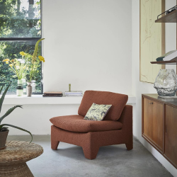 Fauteuil rétro lounge orange 
