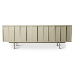 Meuble TV en métal beige style industriel 159cm ZUZU