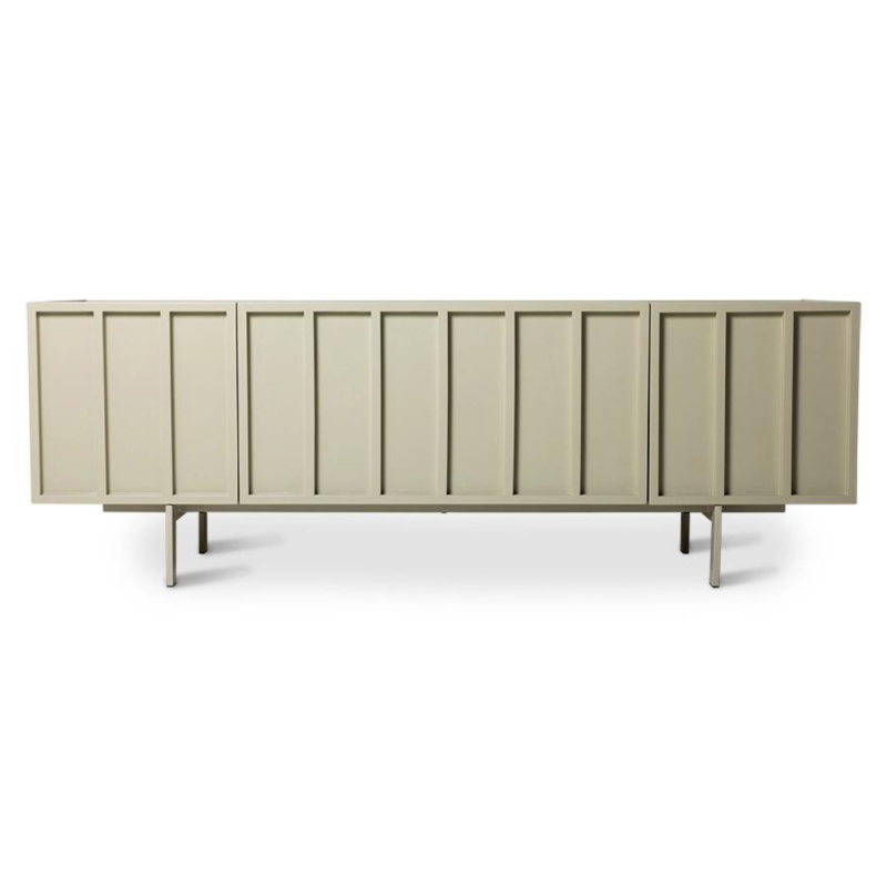 Buffet bas rectangulaire 159,5x55cm en bois et métal