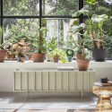 Buffet bas rectangulaire 159,5x55cm en bois et métal