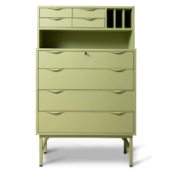 Commode haute style vintage en bois BOLOX
