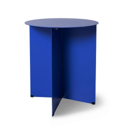 Table d'appoint ronde en métal bleu SURI