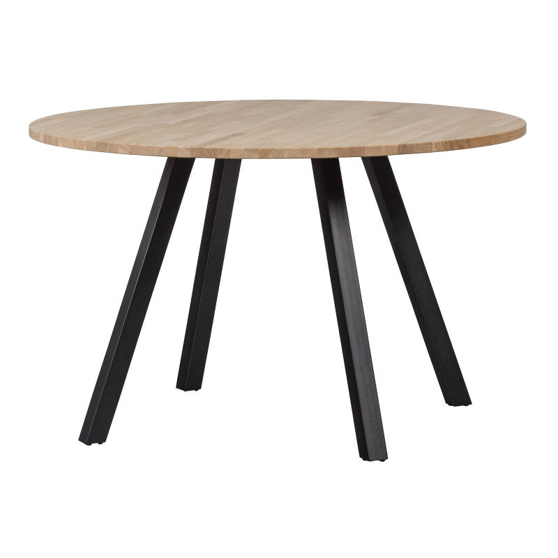 Table à manger ronde 120cm en bois de chêne FSC LAURA