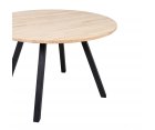 Table à manger ronde 120cm en bois de chêne FSC LAURA