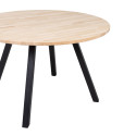 Table à manger ronde 120cm en bois de chêne FSC LAURA