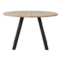 Table à manger ronde 120cm en bois de chêne FSC LAURA