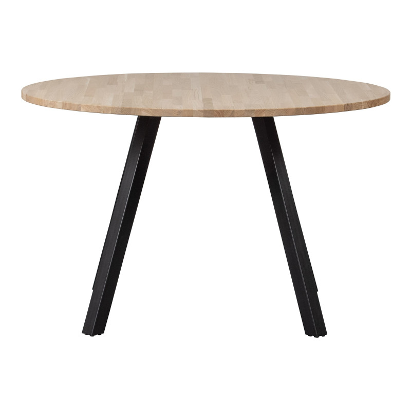 Table à manger ronde 120cm en bois de chêne FSC LAURA