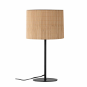 Lampe de table moderne en bambou et métal noir ARICA