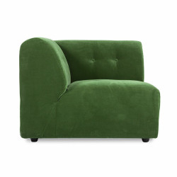 Canapé modulable velours vert section angle gauche GRISOUILLE
