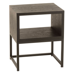 Table de chevet moderne en bois foncé TOUBA