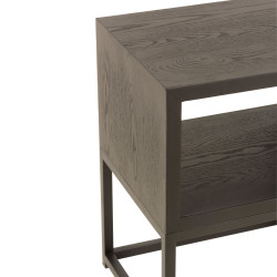 Table de chevet moderne en bois foncé TOUBA