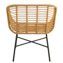 Fauteuil extérieur effet rotin CUBA