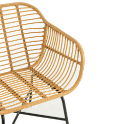 Fauteuil extérieur effet rotin CUBA