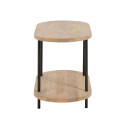 Table d'appoint ovale 2 plateaux en bois et métal LAHAVANE