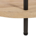 Table d'appoint ovale 2 plateaux en bois et métal LAHAVANE