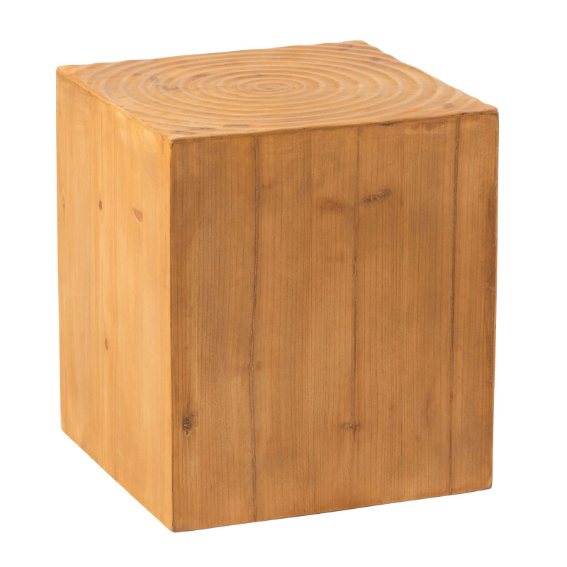 Table d'appoint carrée en bois naturel 40cm RIO