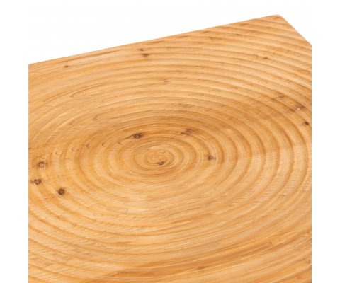 Table basse carrée plein 80cm en bois naturel RIO