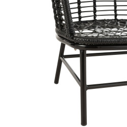 Fauteuil extérieur avec coussins blancs KINSHASA