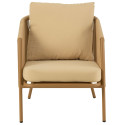 Fauteuil de jardin en corde avec coussins CASABLANCA