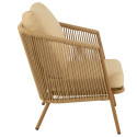 Fauteuil de jardin en corde avec coussins CASABLANCA