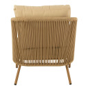 Fauteuil de jardin en corde avec coussins CASABLANCA