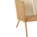 Fauteuil de jardin en corde avec coussins CASABLANCA