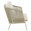 Fauteuil de jardin en corde avec coussins CASABLANCA
