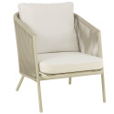 Fauteuil de jardin en corde avec coussins CASABLANCA