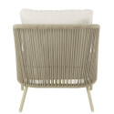 Fauteuil de jardin en corde avec coussins CASABLANCA