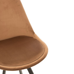 Chaise contemporaine en velours ESSAOUIRA
