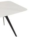 Table à manger 180x90cm en porcelaine blanche TOKYO