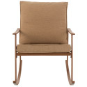 Fauteuil à bascule moderne en tissu beige GRIFFON