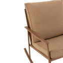 Fauteuil à bascule moderne en tissu beige GRIFFON