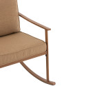 Fauteuil à bascule moderne en tissu beige GRIFFON