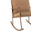 Fauteuil à bascule moderne en tissu beige GRIFFON