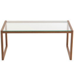 Table basse rectangulaire en verre 91x50cm DORANE