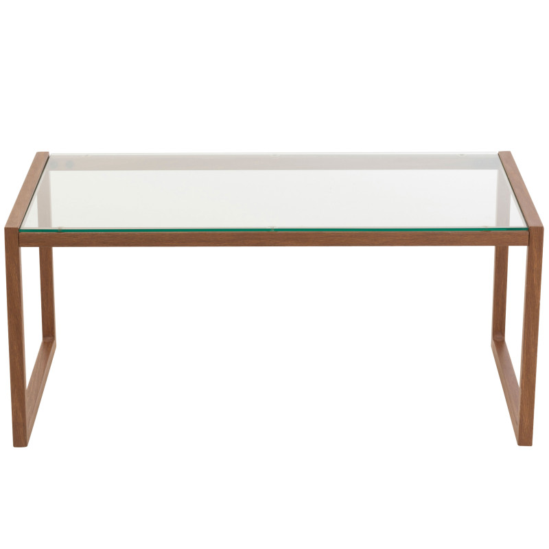 Table basse rectangulaire en verre 91x50cm DORANE